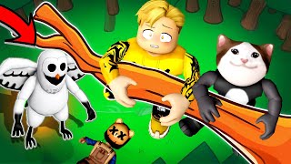 فيلم روبلوكس : تحدى التعلق على الشجرة 99 يوم ولو نزلت بومة الثلج تقضى عليه???????? دونجل نينجا ????