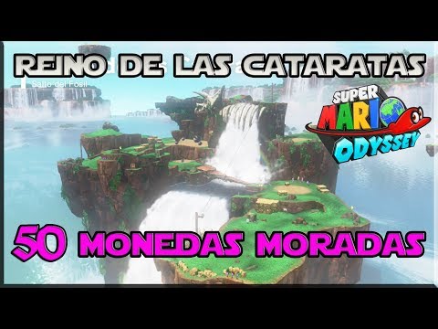 Super Mario Odyssey - Guia 100% - 50 Monedas Moradas - Reino de las Cataratas - Español