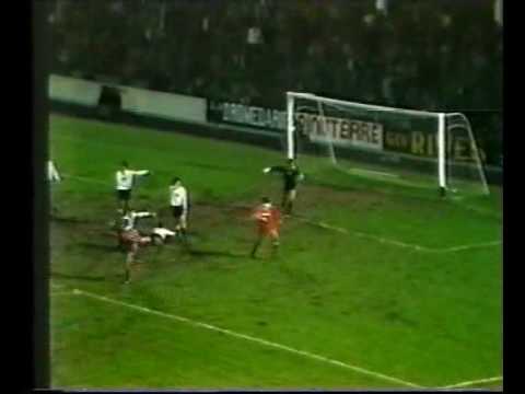 Real Zaragoza. Primer gol de Ruben Sosa en la liga española.