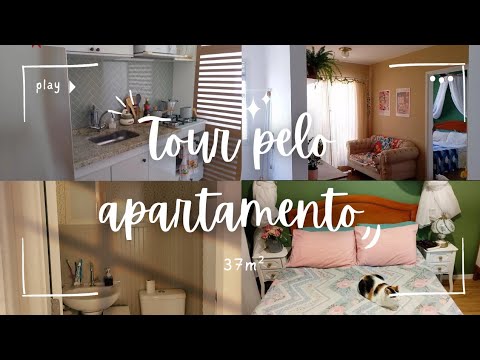 Tour pelo meu apartamento de 37m² | Decoração sem planejados, acessível e com personalidade! ✨