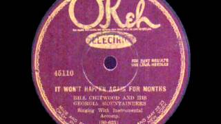 Bill Chitwood &amp; Georgia Mountaineers - It Won't Happen Again For Months