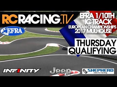 EFRA 1/10th IC Track Euros 2017  - Thursday Qualifying Live