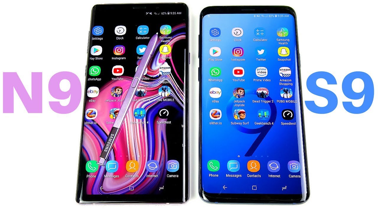 Galaxy Note 9 vs Galaxy S9 Plus Speed Test!