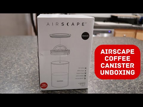 Airscape Stainless Steel Coffee Canister | Matte Red Rock | Unboxing