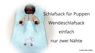 Puppenschlafsack/Wendeschlafsack , richtig gefaltet mit nur 2 Nähten nähen + Schnittmuster Erklärung