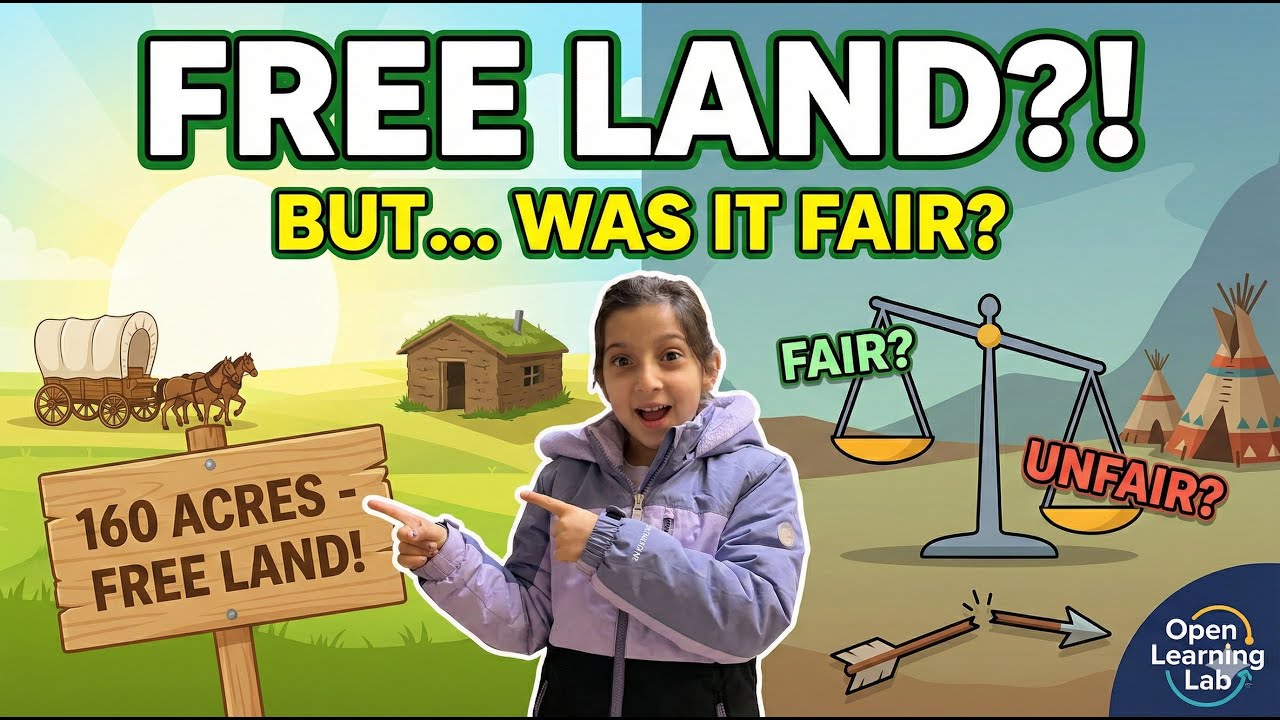 What Was the Homestead Act? 🏡🌾 | Free Land… But Was It Fair? (Kids Edition)