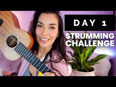 HOW TO Strum A Ukulele for Beginners  - Ukulele Strumming Challenge | DAY 1 of 5