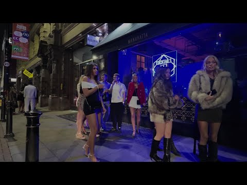 MANCHESTER NIGHTLIFE 😘🤩 Crazy nightlife in Manchester UK after midnight 4K