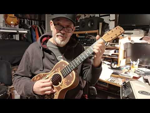 Richter The Plainsman 1/2 size cowboy guitar 1939 - Gold NECK HAS BEEN RESET image 14