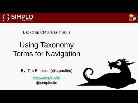 Using Taxonomy Terms for Navigation - Backdrop CMS