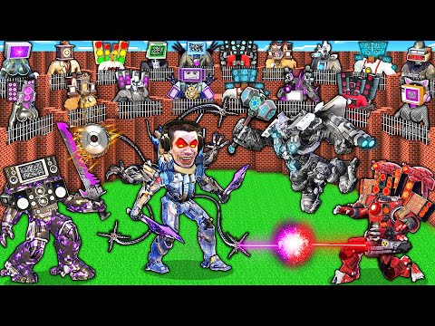 FINAL BATTLE of UPGRADED G-MAN vs SPEAKER & CAMERA & TV MAN TITAN in MINECRAFT animation