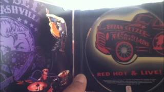 BRIAN SETZER = PEROXIDE BLONDE IN A HOPPED UP MODEL FORD