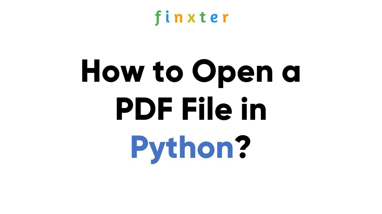 How to Open a PDF File in Python? (Given URL or System Path)