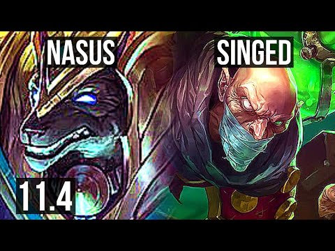 NASUS vs SINGED (TOP) | 400+ games, 7/2/4, Rank 12 Nasus | EUW Grandmaster | v11.4