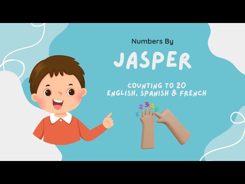 Counting to 20 in English, Spanish & French - Numbers by Jasper - Learning videos for kids