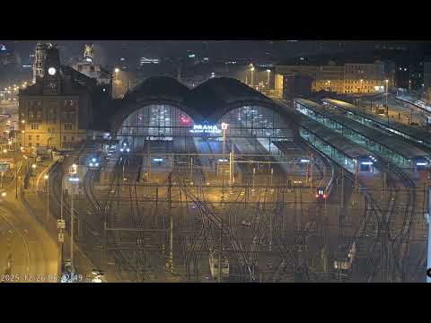 Praha hl. n. 26.12.2025 - porucha trakčního vedení