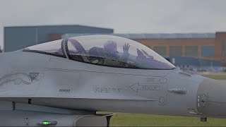 F-16 PILOT EPIC TAXI AND TAKEOFF WADDINGTON Plane Spotting