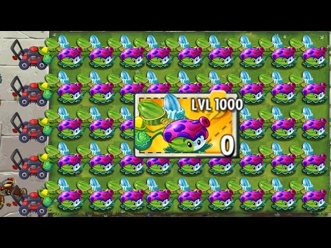 All Pult Plants LEVEL 1000 Power-Up vs Ancient Egypt Final Boss! in Plants vs. Zombies 2
