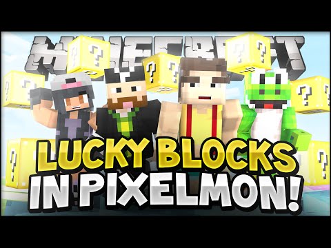 LUCKY PIXELMON BLOCKS | Pixelmon Mini-Game w/ Aphmau, Yoshi and CavemanFilms