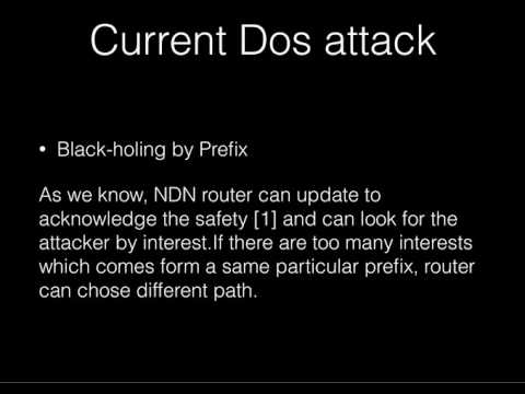Dos attack in NDN