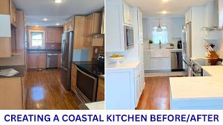 CREATING A COASTAL KITCHEN BEFORE AND AFTER