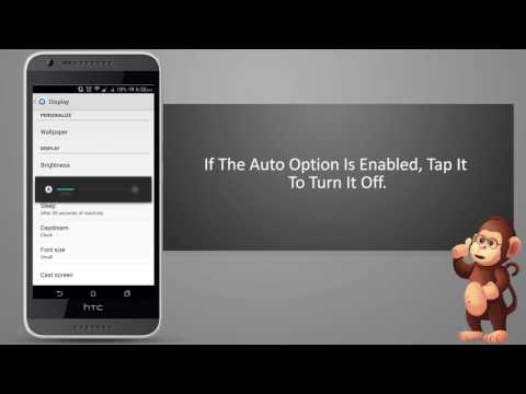 HTC How to Adjust screen brightness manually on  smart phones user guide support