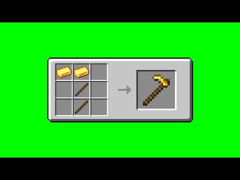 Craft Epic Gold Tools in Minecraft! Green Screen Madness