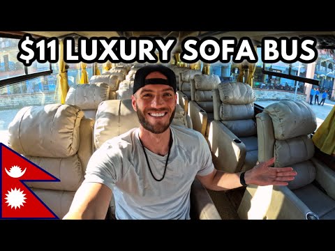 Ônibus de luxo de US $ 11 de Katmandu para Pokhara, Nepal