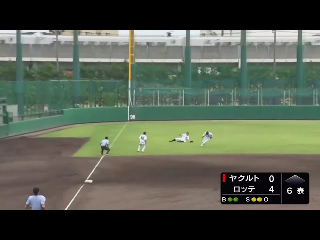【ファーム】マリーンズ・加藤 スライディングキャッチで出塁を許さない!! 2020/7/7 M-S(ファーム)