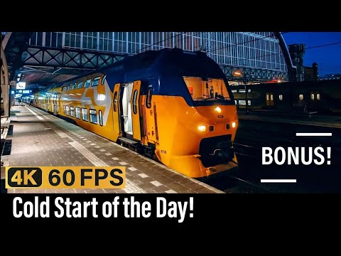 Train Cab Ride NL / Cold Start of the Day! / Amsterdam - Alkmaar - Den Helder / VIRM IC / Feb 2025