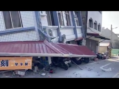 Video: Un fuerte terremoto causa daños y destrozos en Taiwán, China