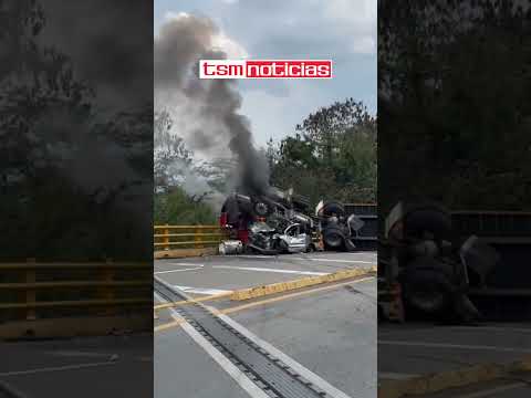 Fuerte accidente en la vía La Vega - Villeta, en Cundinamarca, en inmediaciones al cruce para Utica