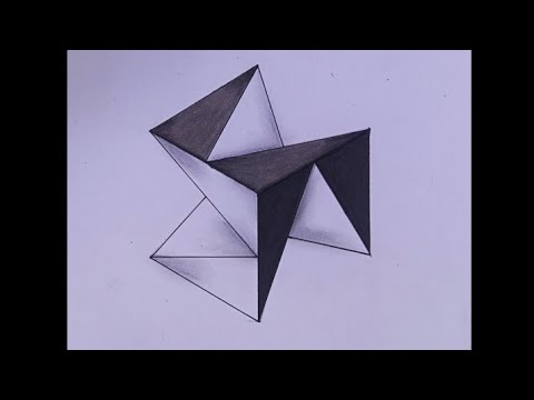 Learn how to draw solid 3D Polyhedra Hexagon.Geometric Art-32
