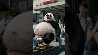 Pregnant panda bear is rescued by doctors 😭 #humanity #pandabear #veterinary