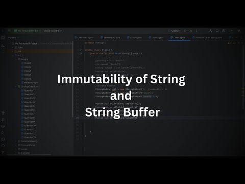 Java Immutability Of String And Stringbuffer Java Programming Tutorial