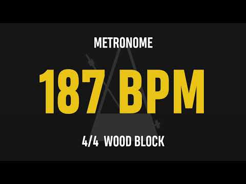 187 BPM 4/4 - Best Metronome (Sound : Wood block)