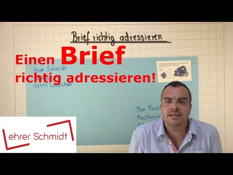 Einen Brief richtig beschriften (adressieren) | Sachunterricht | | Lehrerschmidt - einfach erklärt!