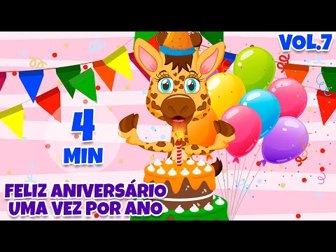 Feliz Aniversário Uma Vez por Ano Vol. 7 - Giramille 4 min | Desenho Animado Musical