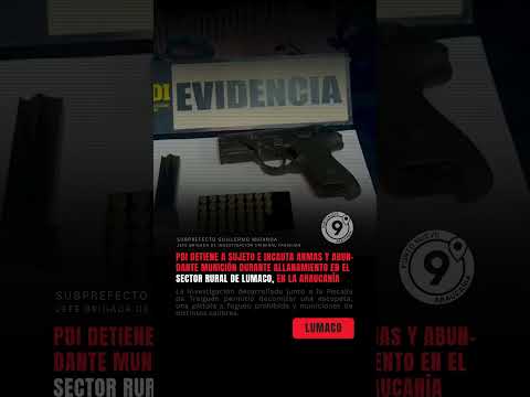 PDI incauta armas y gran cantidad de municiones tras allanamiento en  Lumaco, La Araucanía