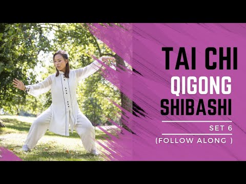 Tai Chi Qigong Shibashi Set 6 (Follow along) | Mirrored version with breathing timing |