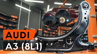 How to change front suspension arm / front control arm on AUDI A3 1 (8L1) [TUTORIAL AUTODOC]
