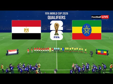 EGYPT vs ETHIOPIA - FIFA World Cup 2026 Qualifiers | Full Match All Goals | Simulation PES