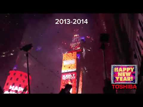 time square ball drop 2000-2024 (crowd view)