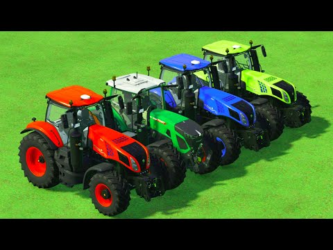 Transport of Colors ! TRANSPORTING COLORED NEW HOLLAND vs FENDT TRACTORS TO PARKOUR - FS22