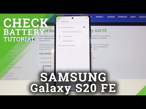 How to Enable Battery Percentage in SAMSUNG Galaxy S20 FE – Check Battery Level