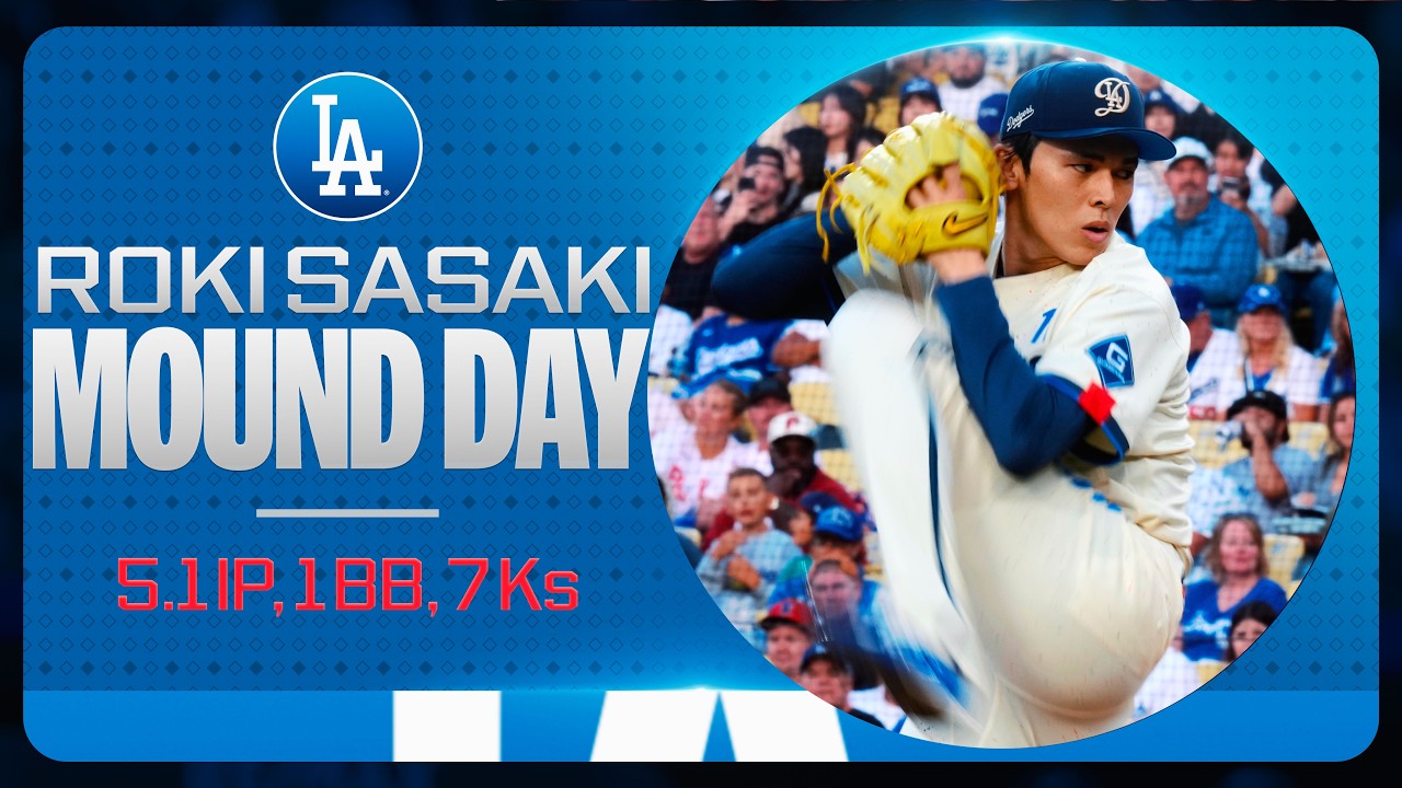 Roki Sasaki strikes out 7 batters across 5 1/3 solid innings for the Dodgers 💪 | MLB Highlights