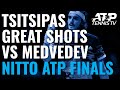 Stefanos Tsitsipas Great Shots & Rallies vs Medvedev | Nitto ATP Finals 2019