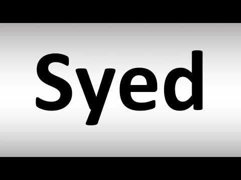 How to Pronounce Syed