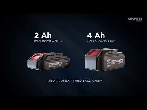Akumuliatorius GRAPHITE Energy+ 18V 2Ah 58G001 video