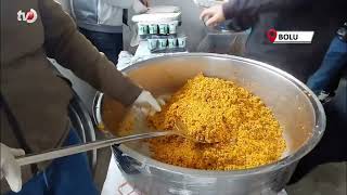 Boluda Köy Halkı Geleneksel Bayram Yemeğinde Buluştu